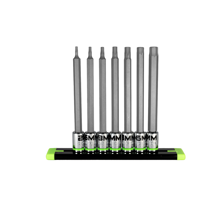 7-PC 1/4'' Drive Long Metric Hex Driver Set